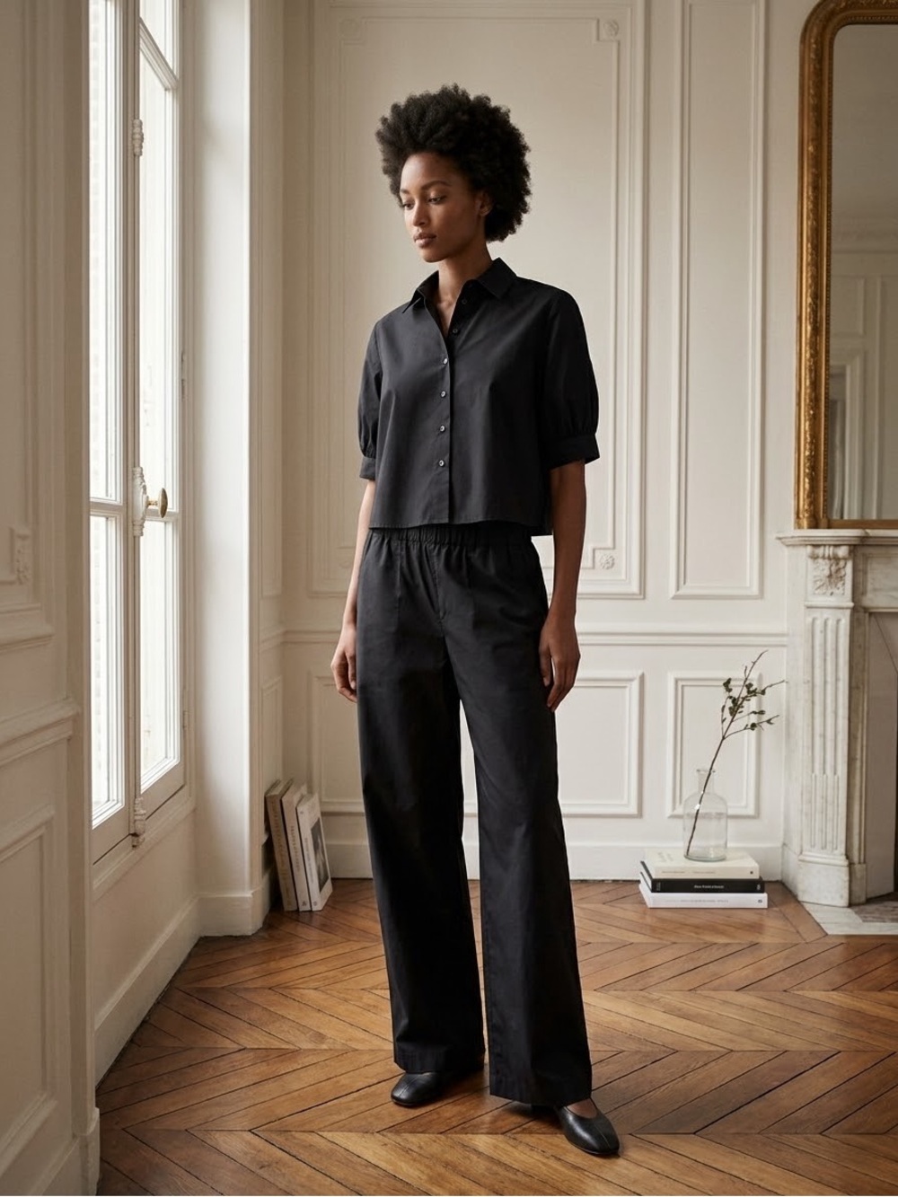 Sundays Black Match Top and Pant Set Tatum Harper XS/S